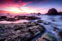 a stunning sunset captured on Mother's Day at Ballintoy beach
