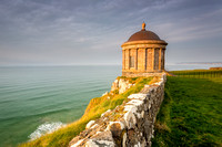 The Mussenden temple at the Downhill during sunset