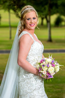 Beautiful portrait of a bride on her wedding day at the Roe Park Resort in Limavady